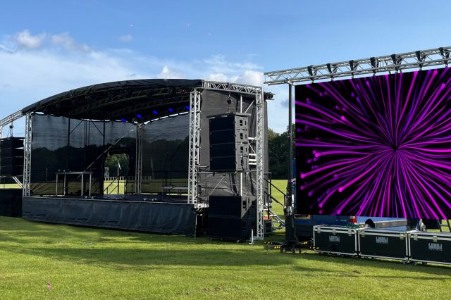 10m x 6m stage and 2 x led screens scaled